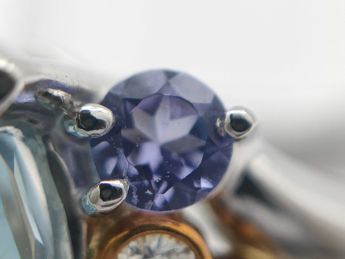 TASAKI AQ4.26ct Tanzanite D0.18ct PT900/K18 11.2g Ring 