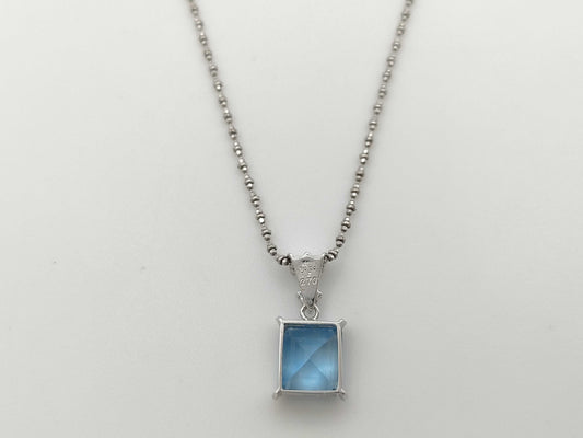 AQ2.70ct D0.20ct K18WG 5.0g Necklace 