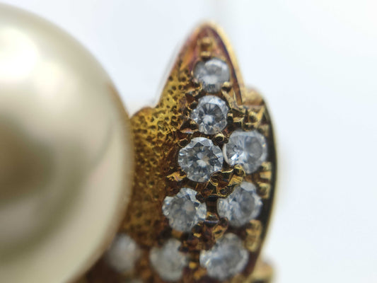 Pearl diameter approx. 10.3mm D0.32ct K18 9.8g ring 
