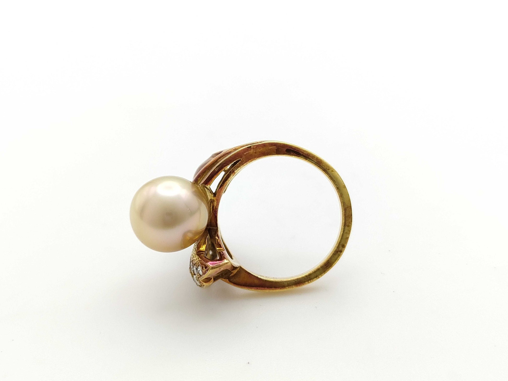Pearl diameter approx. 10.3mm D0.32ct K18 9.8g ring 