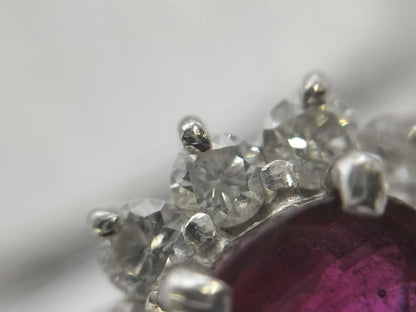 R0.52ct D0.31ct PT900/K18 4.0g Ring 