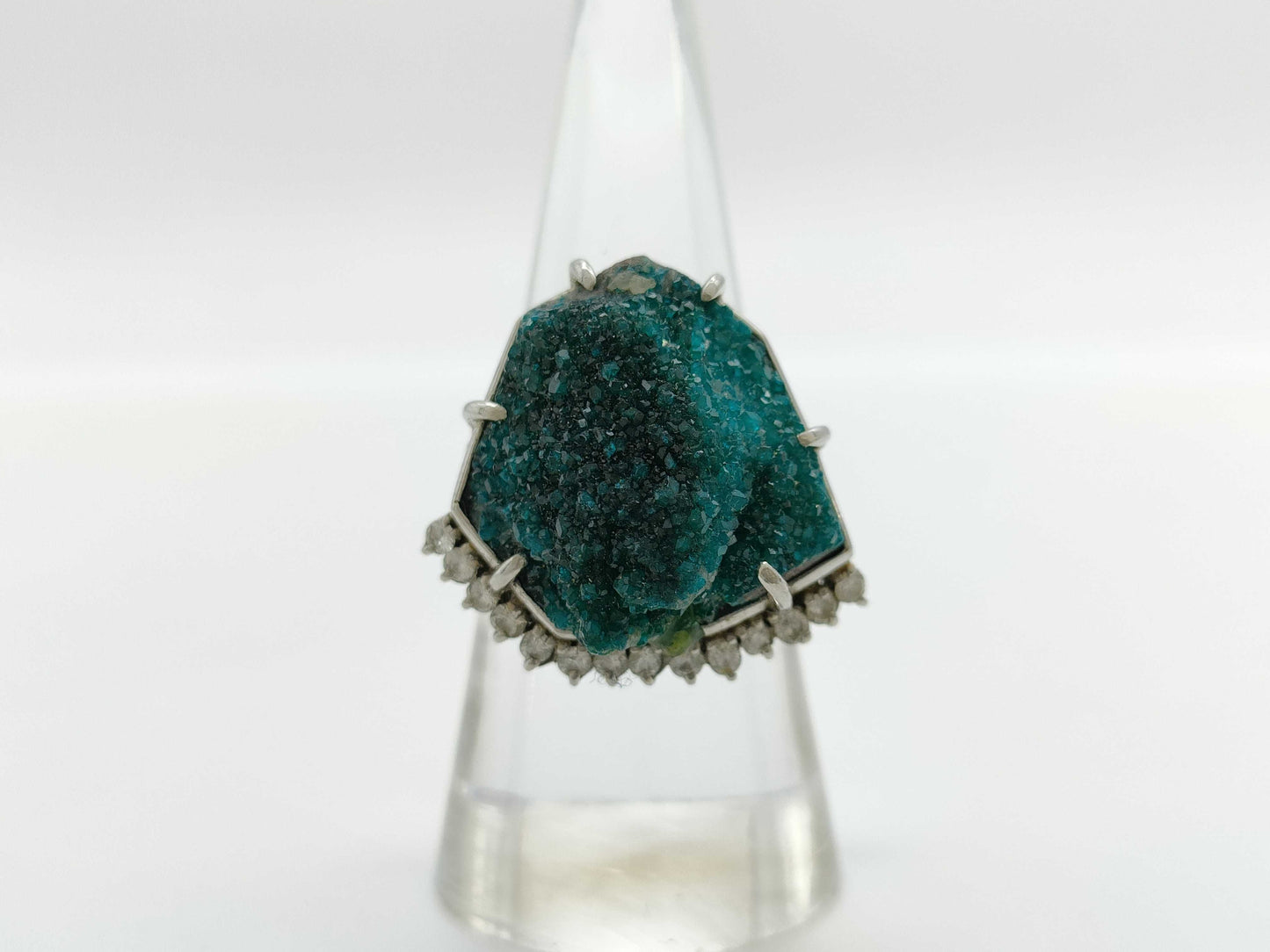Colored Stone D0.30ct PT900 14.5g Ring 