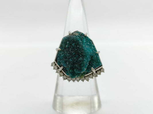 Colored Stone D0.30ct PT900 14.5g Ring 