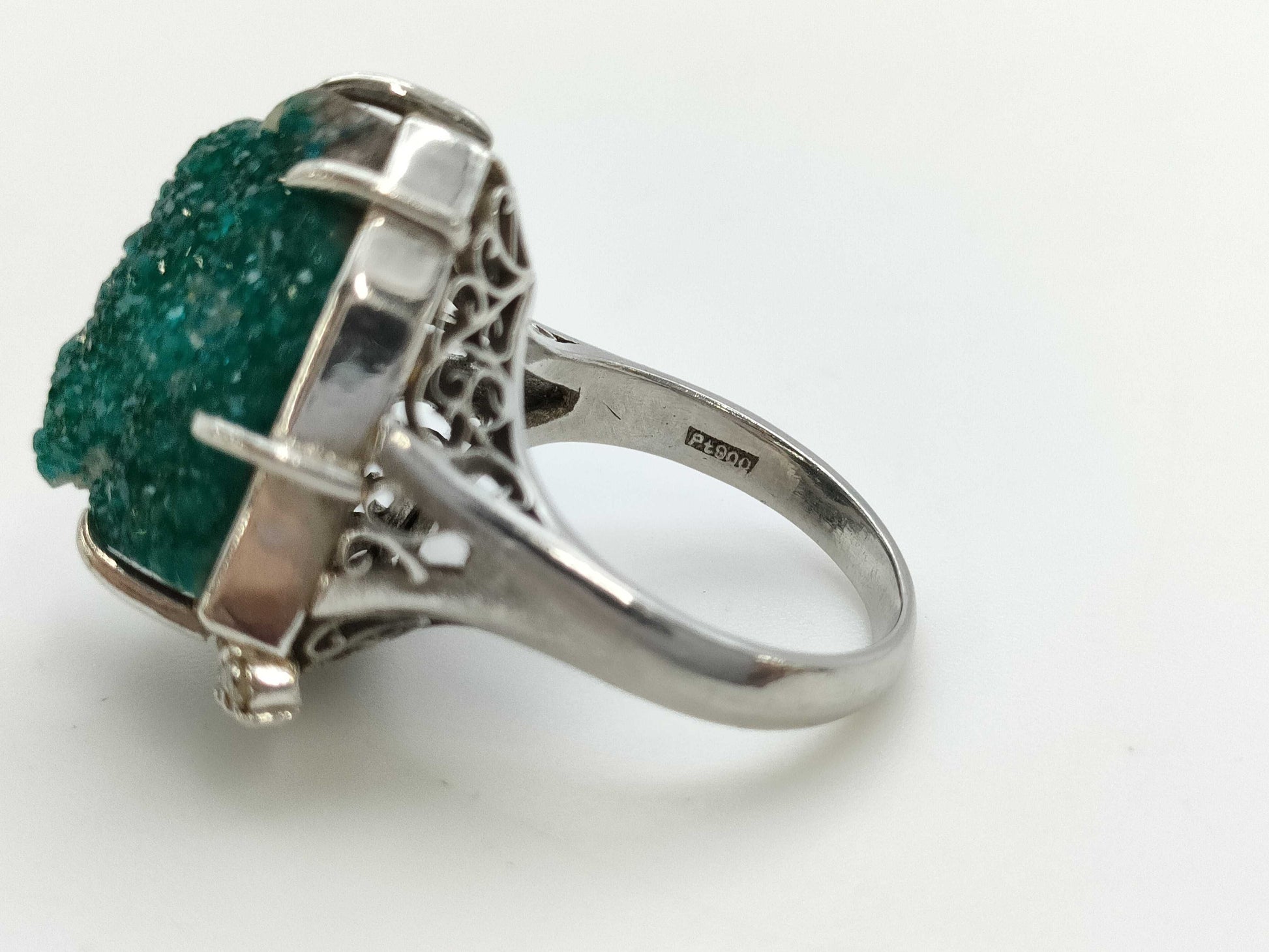 Colored Stone D0.30ct PT900 14.5g Ring 