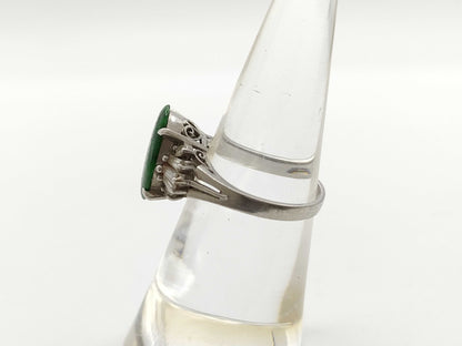 Colored Stone 1.87ct D0.24ct PT900 4.8g Ring 