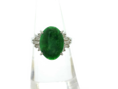 Colored Stone 1.87ct D0.24ct PT900 4.8g Ring 