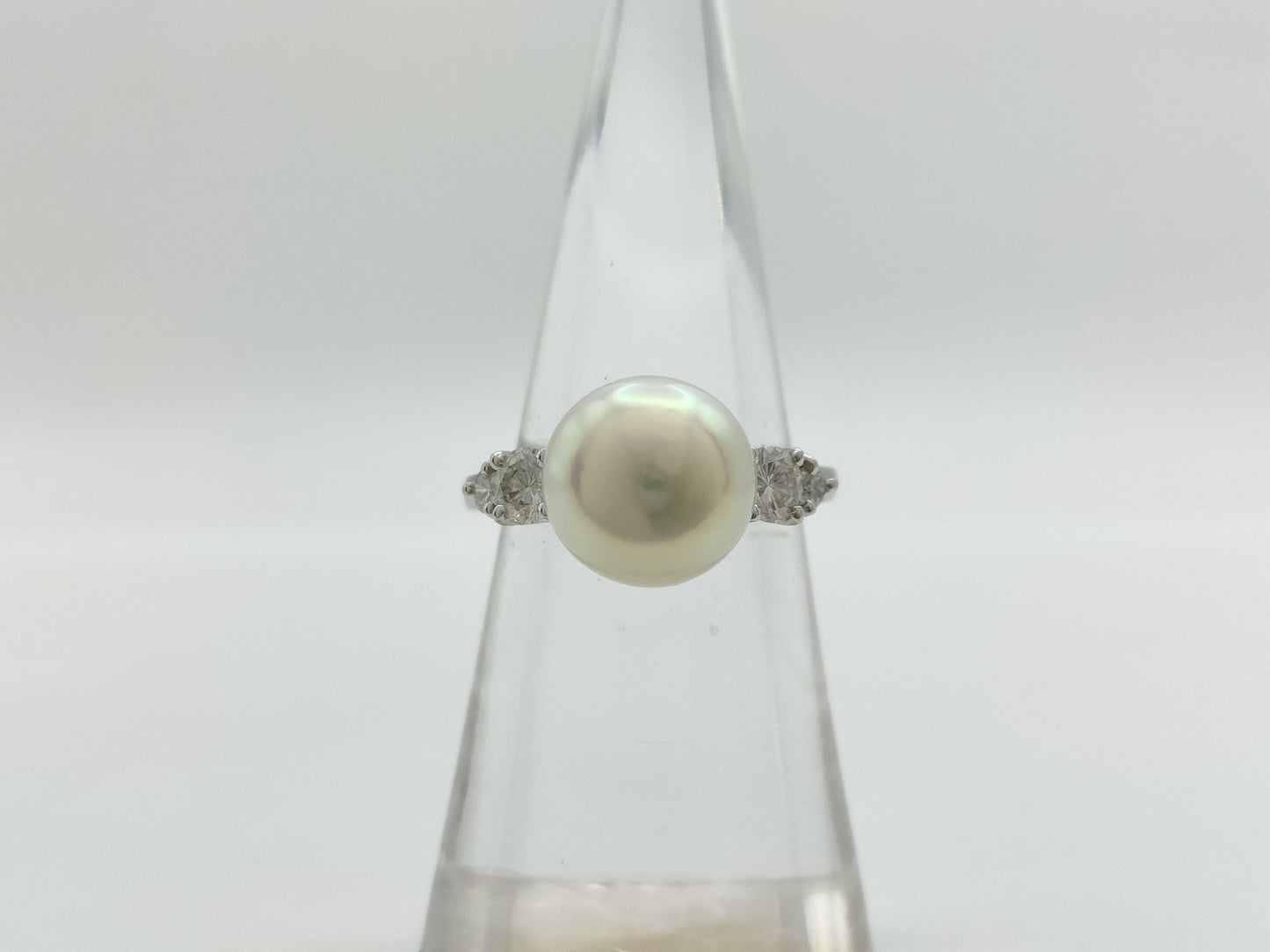 Pearl diameter approx. 9.8mm D0.45ct PT900 5.1g ring 
