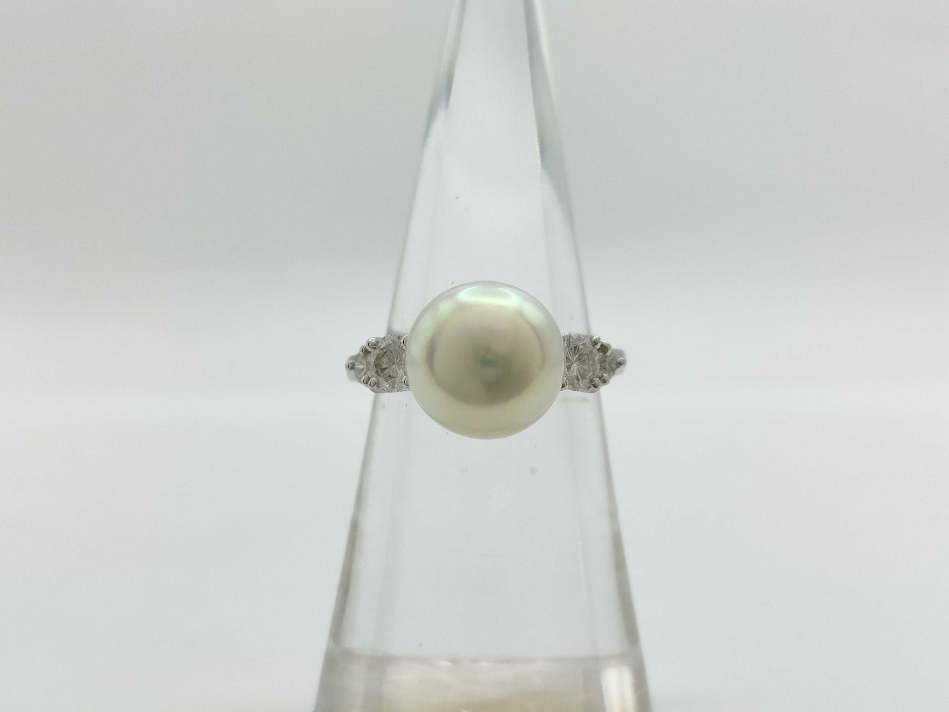 Pearl diameter approx. 9.8mm D0.45ct PT900 5.1g ring 