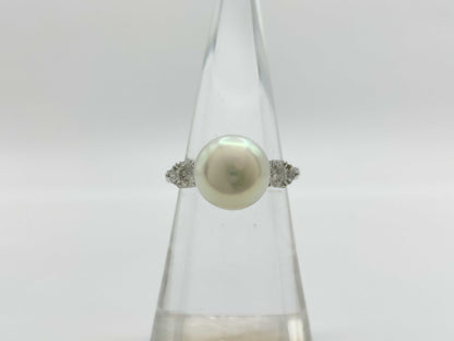 Pearl diameter approx. 9.8mm D0.45ct PT900 5.1g ring 