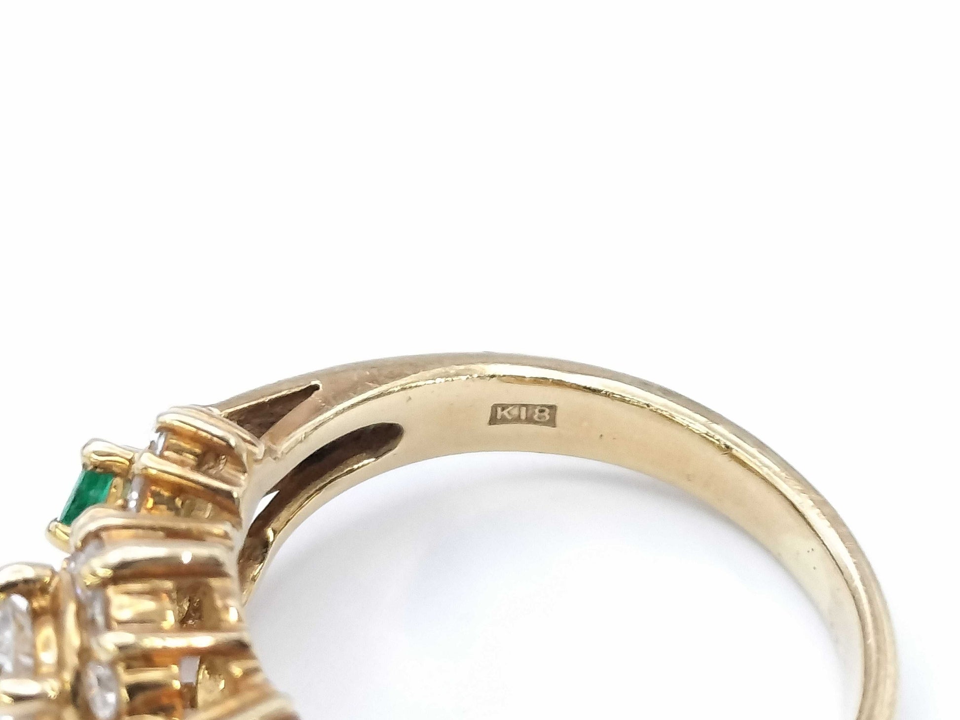 E0.14ct D0.32ct FD0.41ct K18 4.9g Ring 