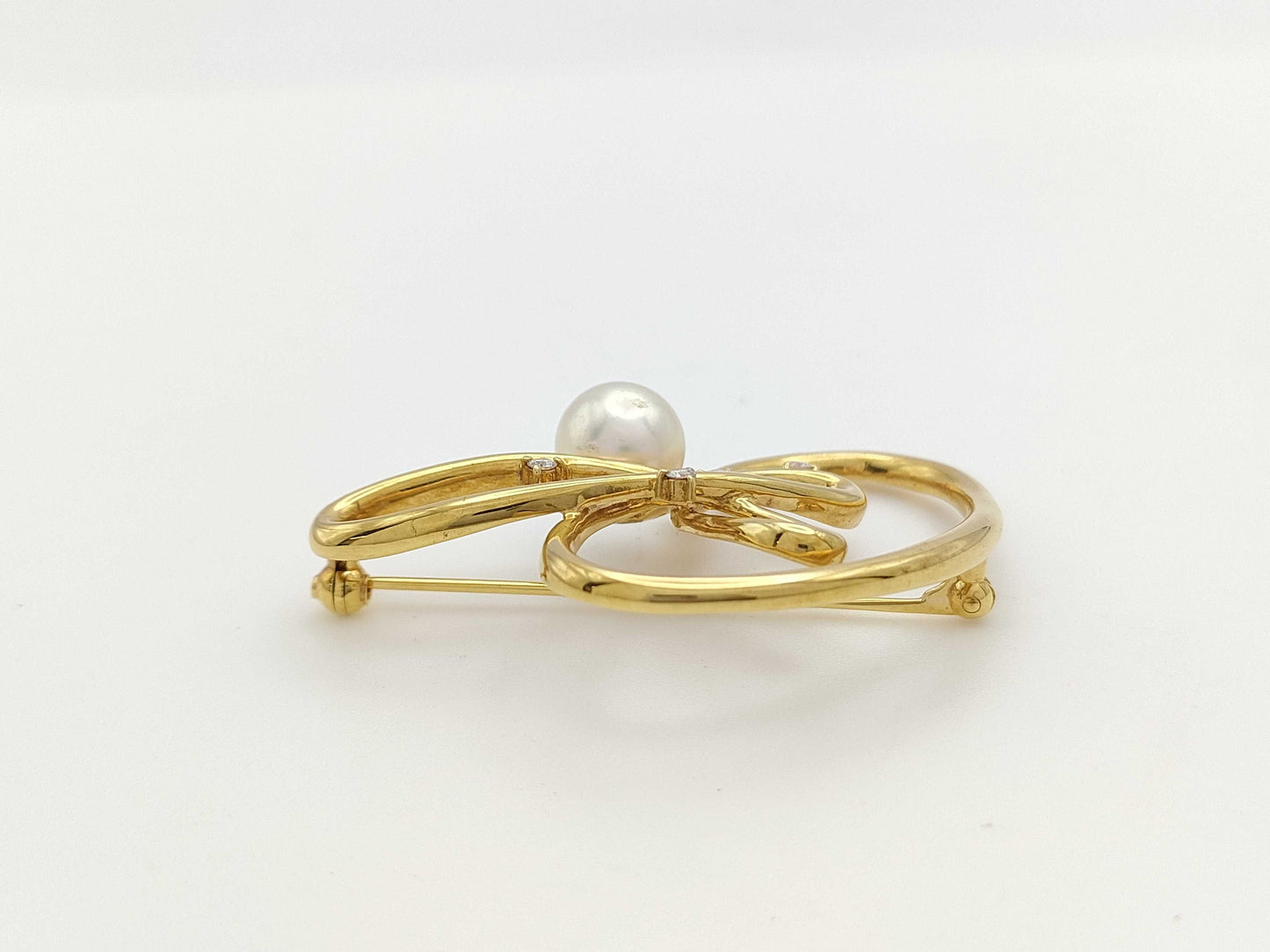 Pearl diameter approx. 8.6mm D0.14ct K18 9.9g brooch 