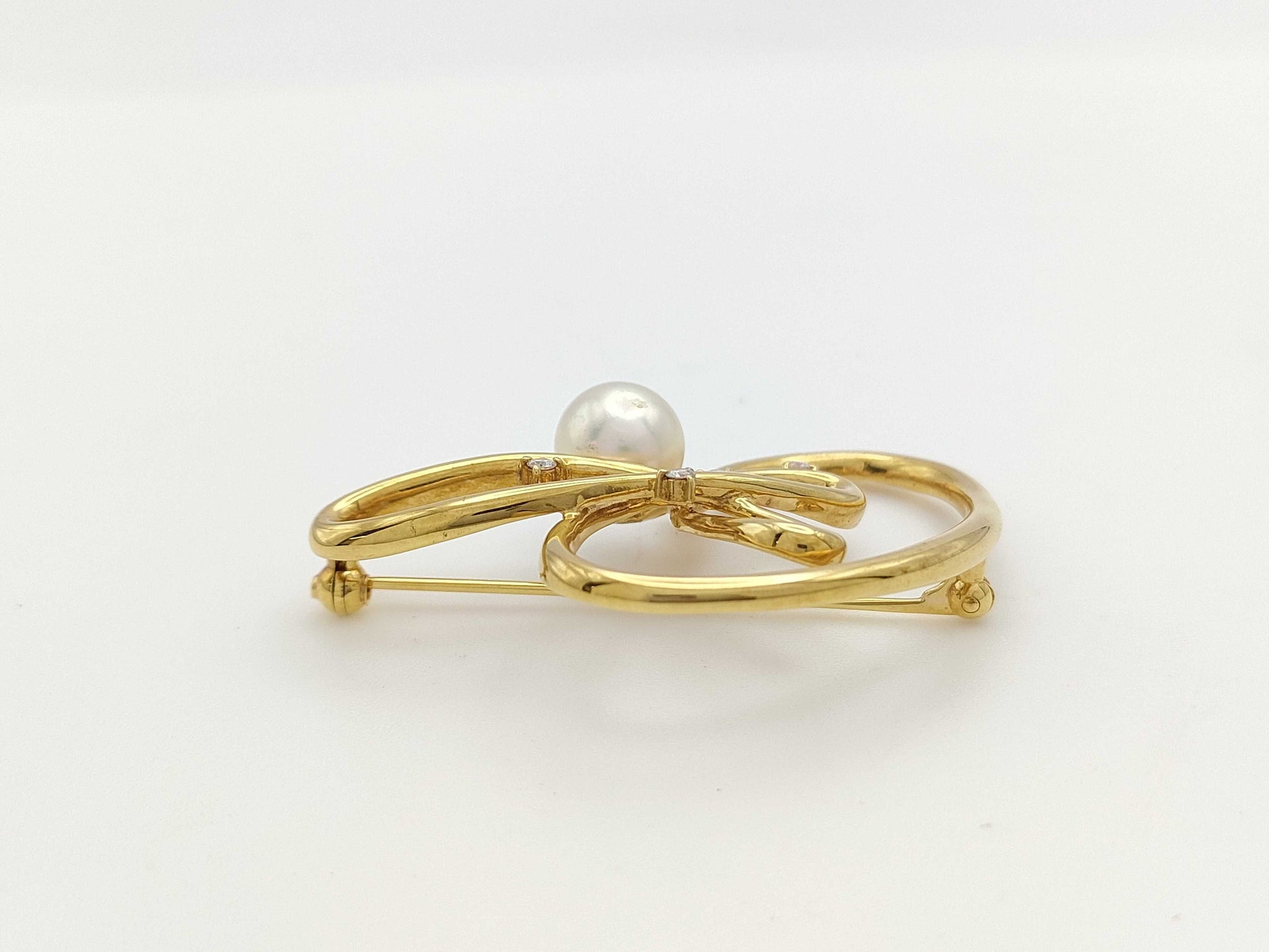 Pearl diameter approx. 8.6mm D0.14ct K18 9.9g brooch 