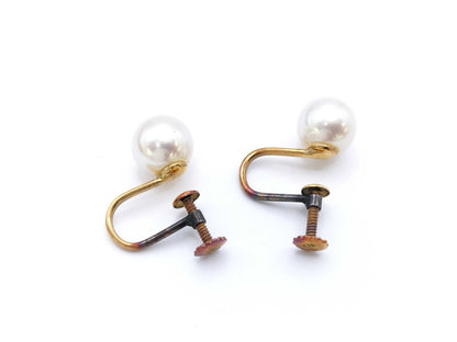 Pearl diameter approx. 8.5/8.6mm K18 3.4g Earrings 