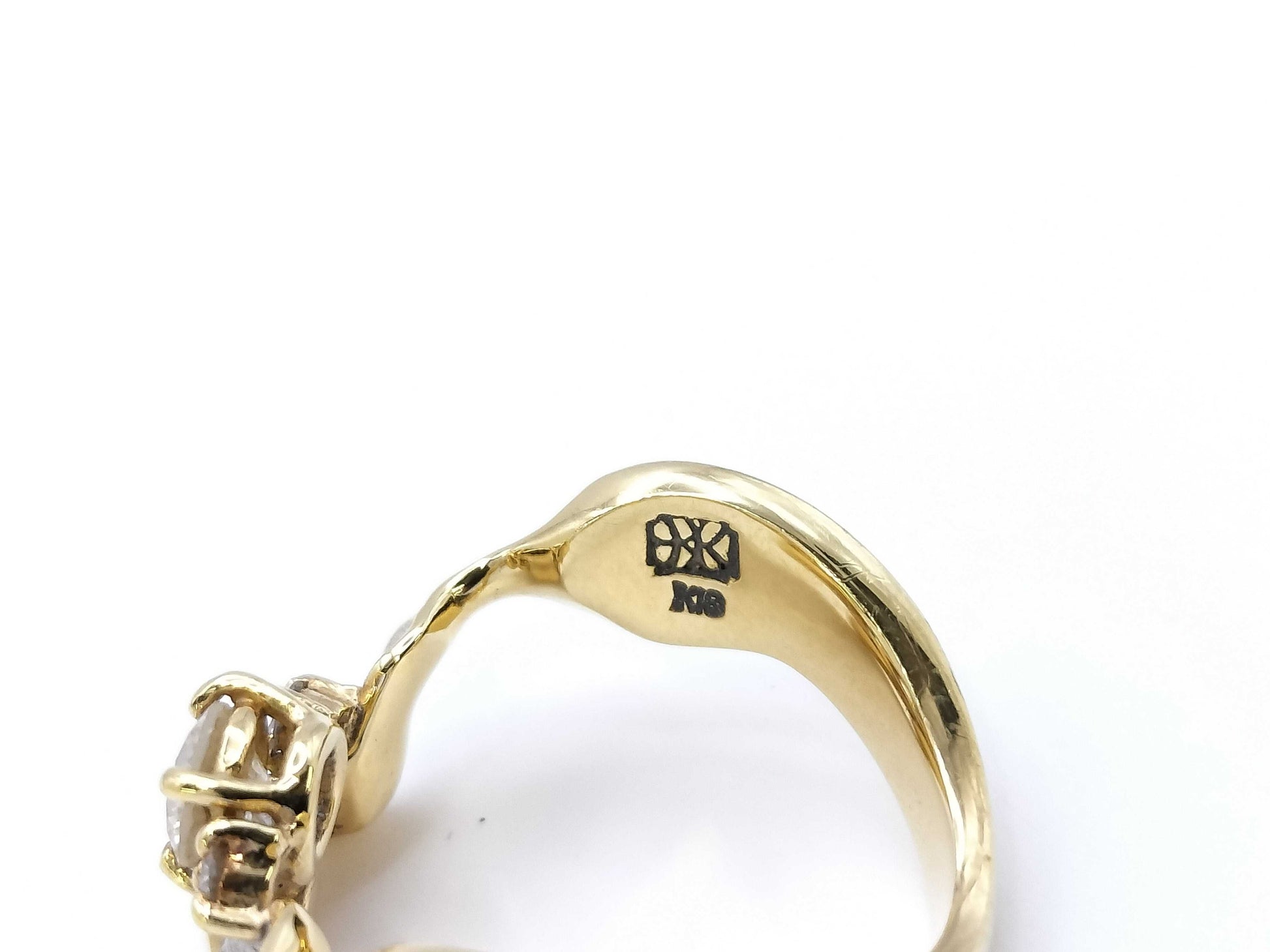 D0.30ct FD0.09ct K18 5.4g Ring 