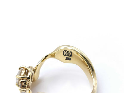 D0.30ct FD0.09ct K18 5.4g Ring 