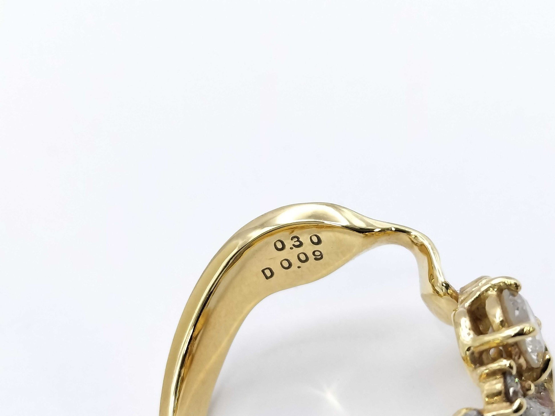 D0.30ct FD0.09ct K18 5.4g Ring 