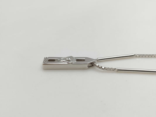 Diamond K18WG 6.8g Necklace 
