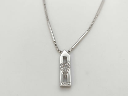 Diamond K18WG 6.8g Necklace 