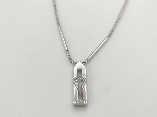 Diamond K18WG 6.8g Necklace 