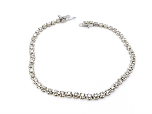 D2.00ct K18WG 5.7g Bracelet Bangle 