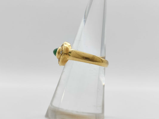 Emerald D0.036ct K18 4.6g Ring 