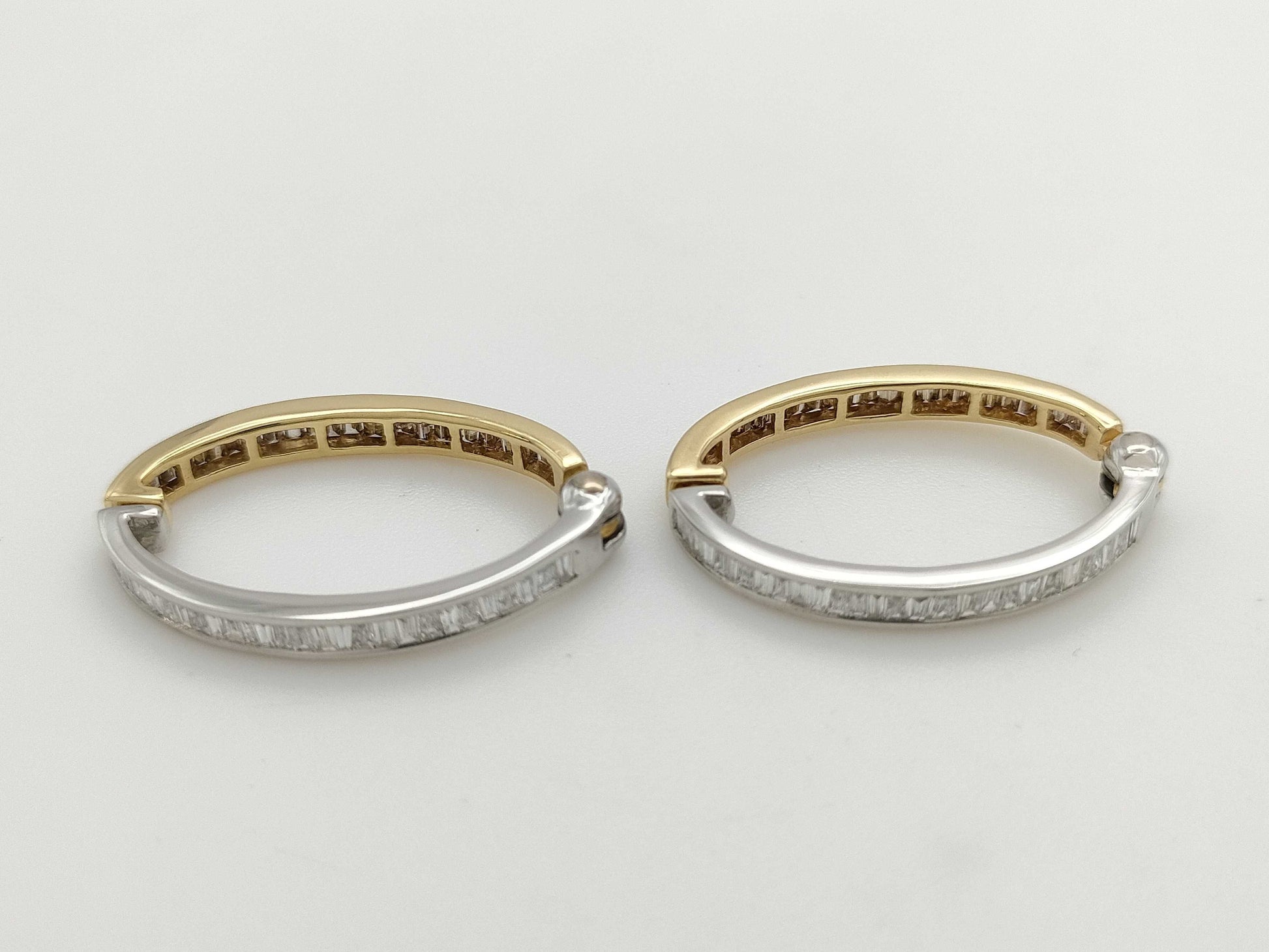 D0.50/0.50ct K18/PT950 5.4g Earrings 