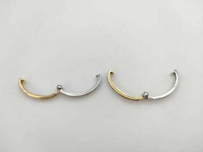 D0.50/0.50ct K18/PT950 5.4g Earrings 