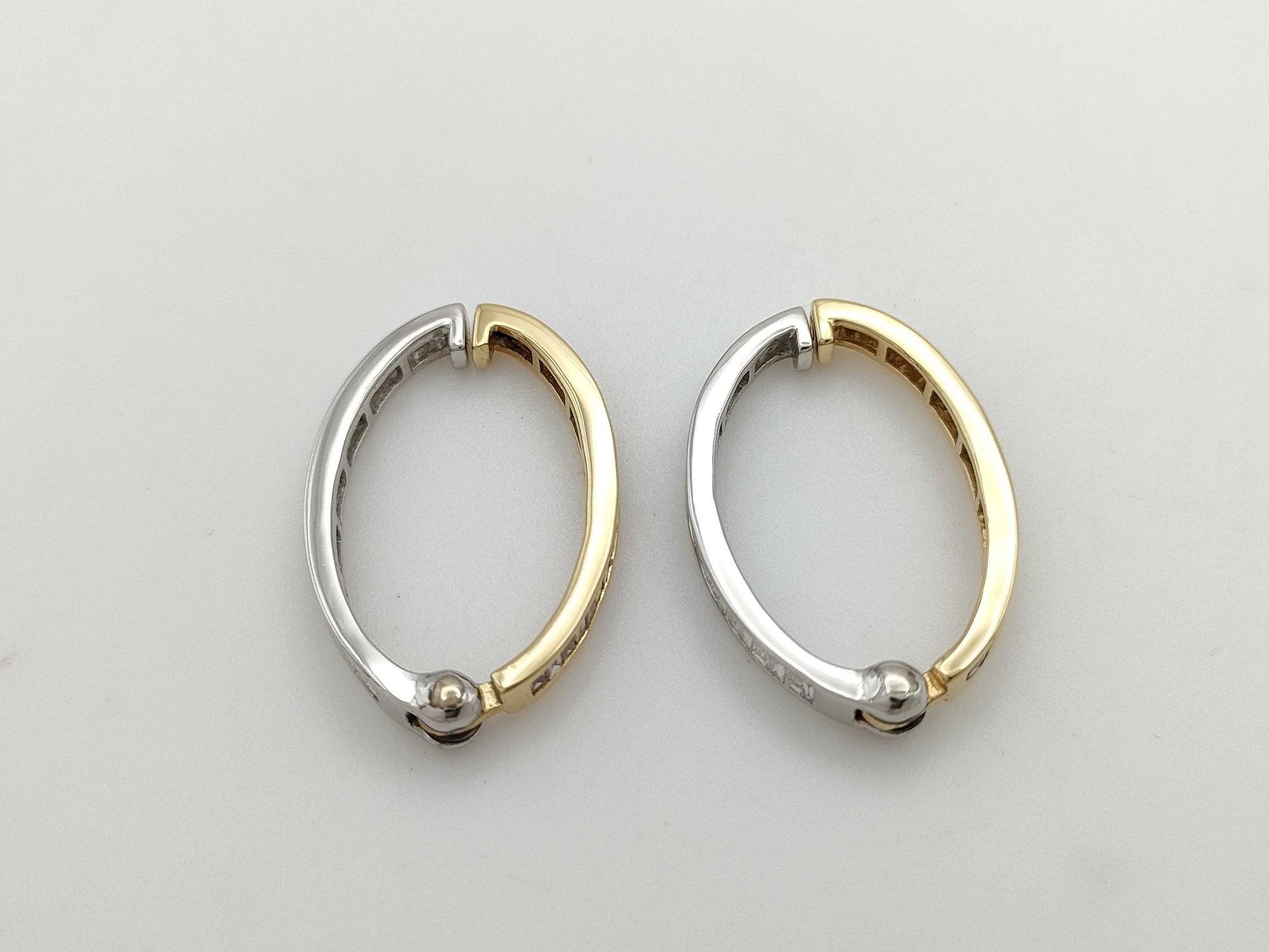 D0.50/0.50ct K18/PT950 5.4g Earrings 