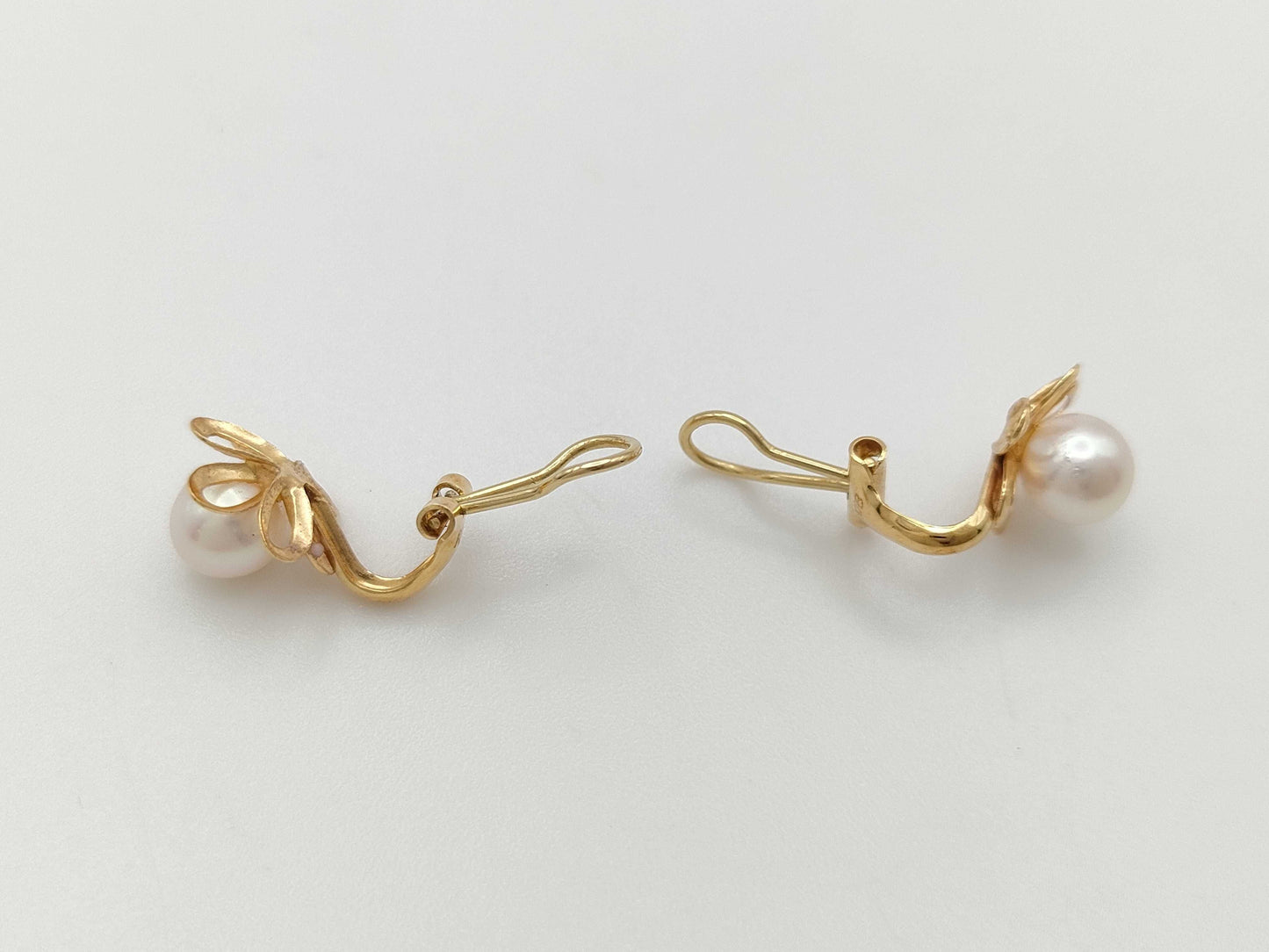 Pearl diameter approx. 5.8mm/5.9mm K18 1.9g earrings 