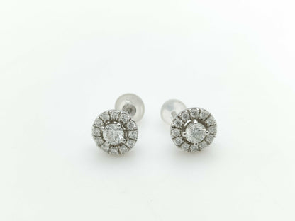 D0.15/0.15ct Melee Diamond PT900 2.4g Earrings 