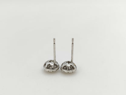 D0.15/0.15ct Melee Diamond PT900 2.4g Earrings 