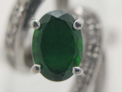 Colored Stone 0.97ct D0.10ct PT900 7.8g Ring 