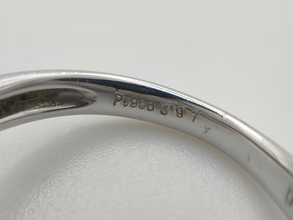 Colored Stone 0.97ct D0.10ct PT900 7.8g Ring 