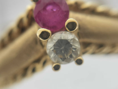 R0.16ct D0.09ct K18 5.9g Ring 