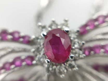 R0.18ct S0.30ct D0.08ct K18WG 4.6g Necklace 