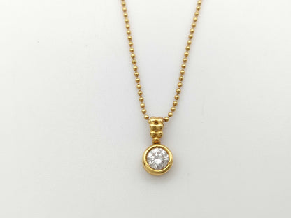 D0.415ct K18 3.9g Necklace 