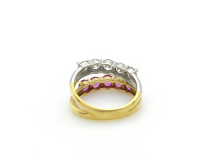 R1.30ct D1.00ct K18/PT900 6.0g Ring 