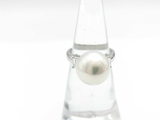 TASAKI Pearl Diameter Approx. 11.4mm D0.39ct PT900 6.6g Ring 