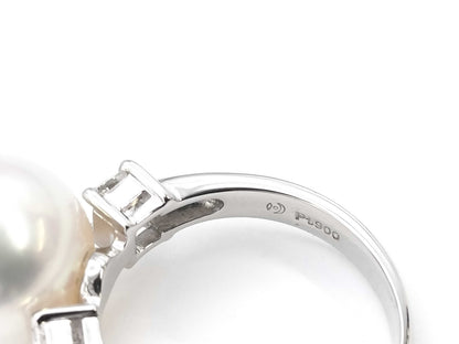 TASAKI Pearl Diameter Approx. 11.4mm D0.39ct PT900 6.6g Ring 