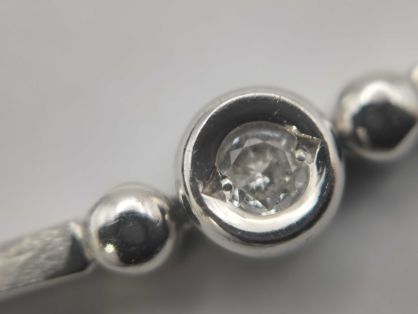 D0.20ct K18WG 5.6g Bracelet Bangle 