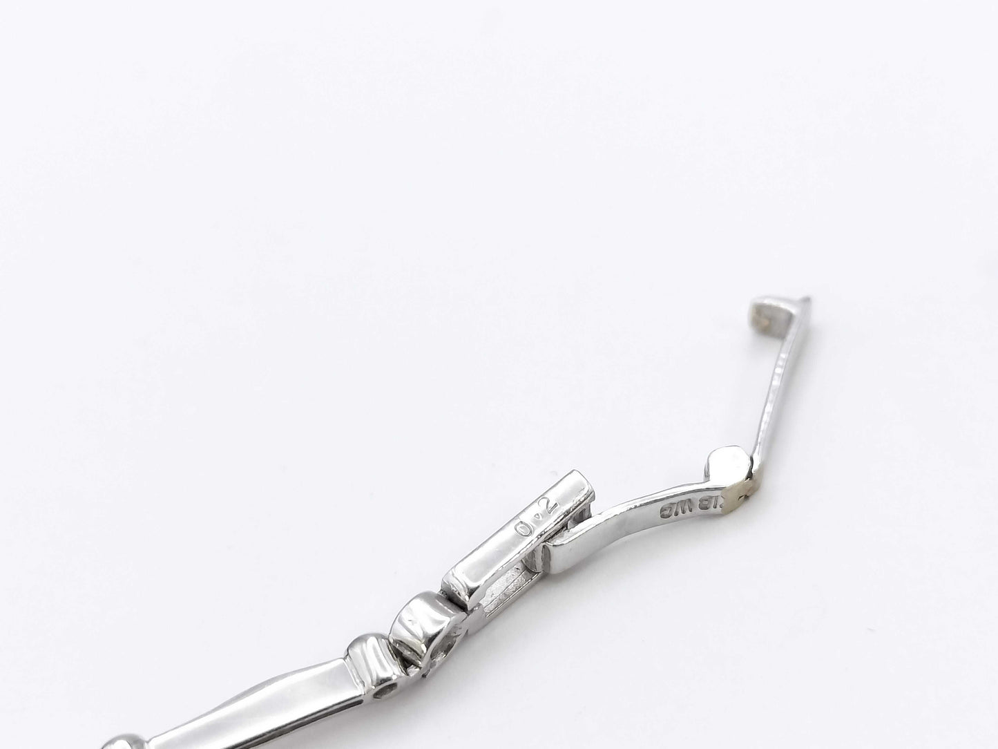 D0.20ct K18WG 5.6g Bracelet Bangle 