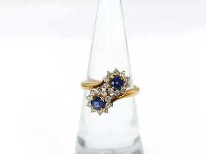 S0.58ct D0.40ct K18 3.9g Ring 