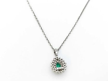 Emerald Diamond PT900/PT850 6.1g Necklace 