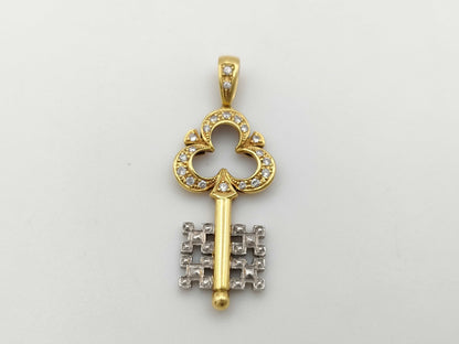 D0.22ct K18/PT900 5.4g Pendant Top 