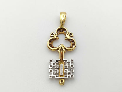 D0.22ct K18/PT900 5.4g Pendant Top 