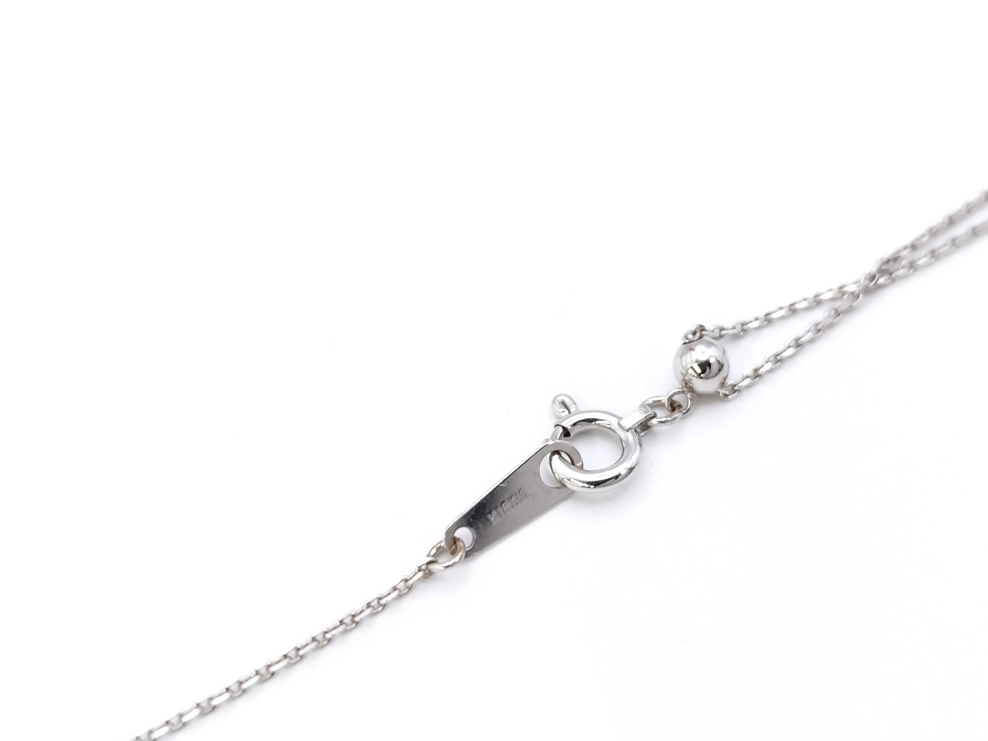 PD0.08ct D0.10ct K18/K18WG 2.8g Necklace 