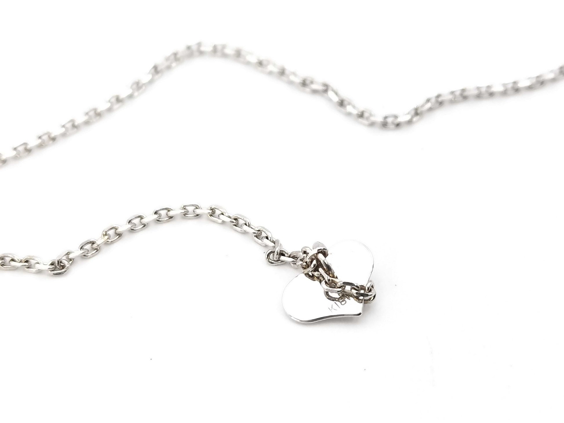 PD0.08ct D0.10ct K18/K18WG 2.8g Necklace 