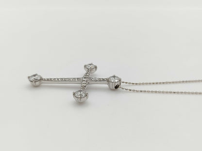 D0.40ct/1.61ct K18WG 5.6g Necklace 