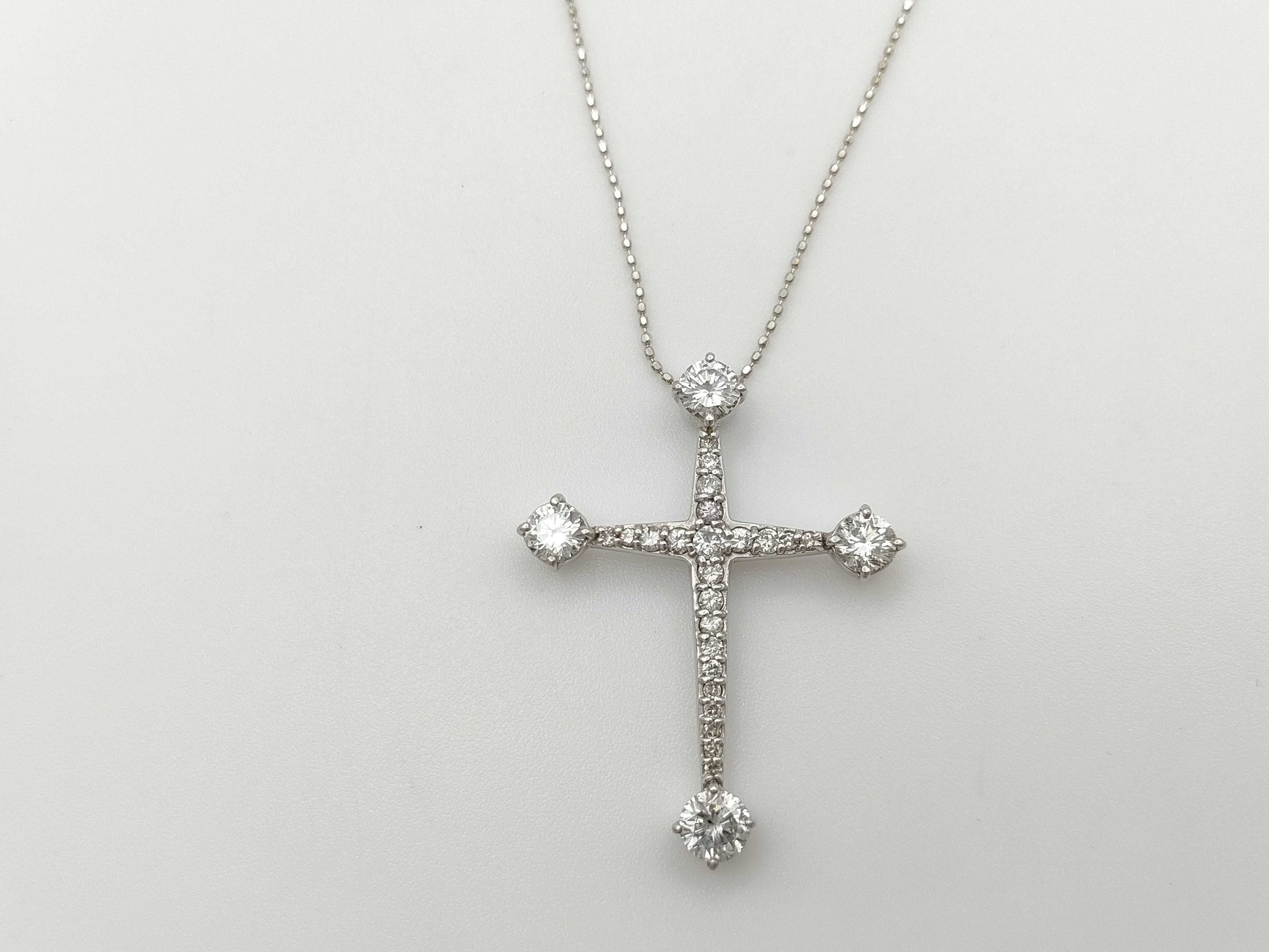 D0.40ct/1.61ct K18WG 5.6g Necklace 