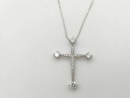 D0.40ct/1.61ct K18WG 5.6g Necklace 